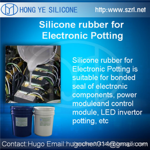 Silicone rubber for electronic potting compound